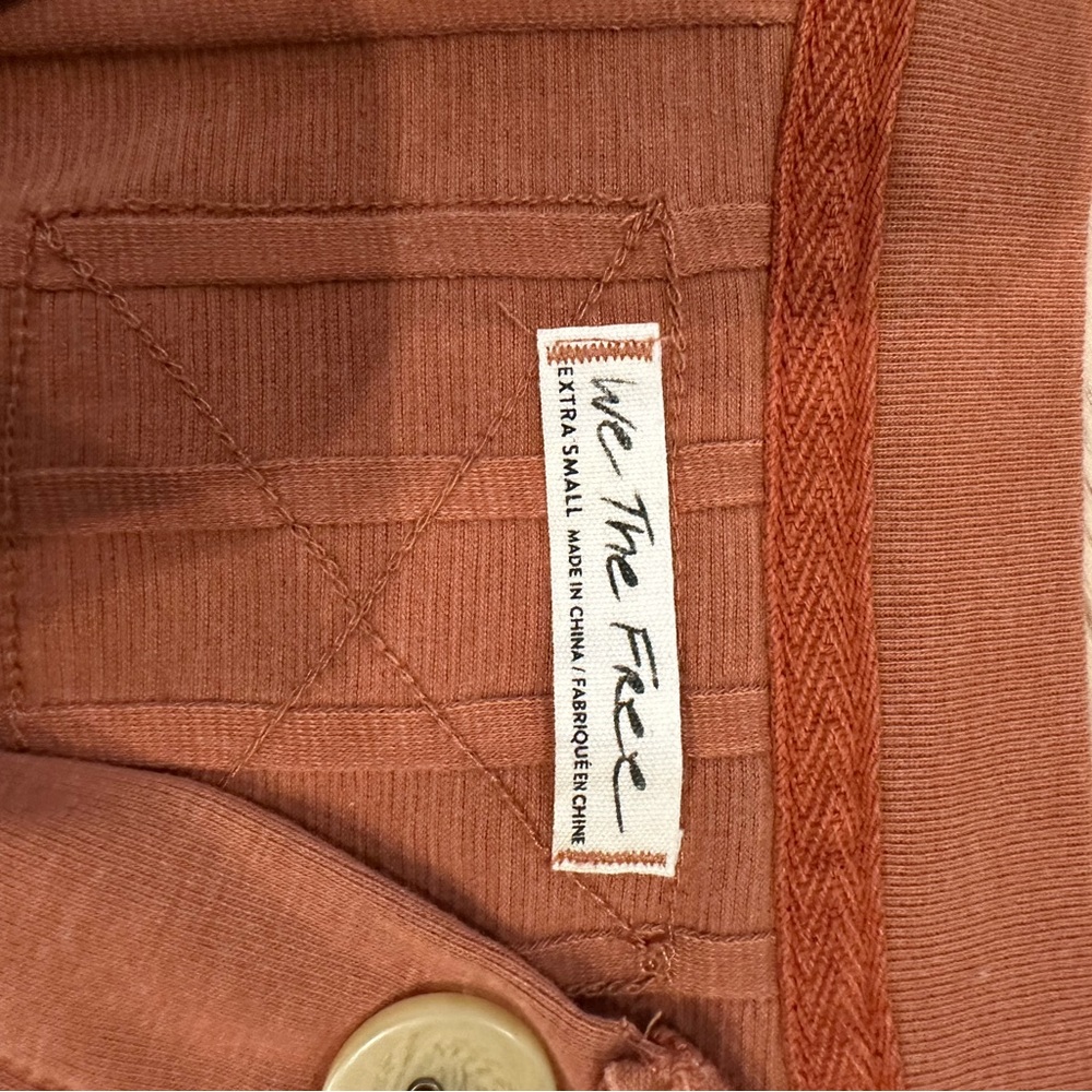 Free People Rust Ribbed Sweater - Picture 2 of 2